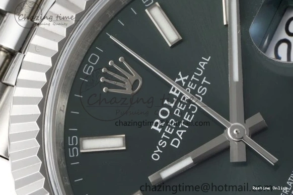 0408 Tailored DateJust 41 126334 NTF 1:1 Best Edition 904L Steel Green Stick Dial on Jubilee Bracelet VR 2155